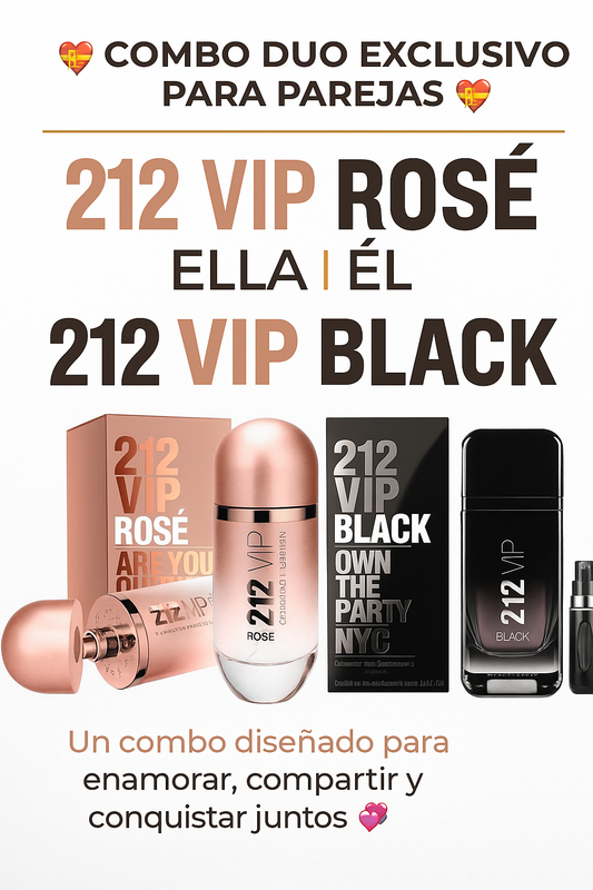 DUO PAREJAS 212 VIP ROSÉ+ 212 VIP BLACK